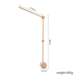 Mobile bébé en bois avec hochet boîte à musique en feutre doux dessins animés mouton étoile lune nouveauné cloche de facelit support de berceau jouet éveil 012 mois