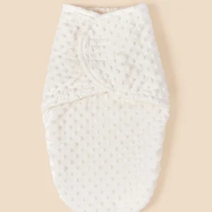 Couverture d’emmaillotage pour bébé nouveauné 1 paquet facile à utiliser parfaite pour garçon et fille accessoires bébé confortables hypoallergénique polyester doux blanc