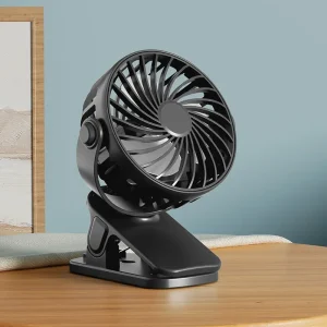 Ventilateur de bureau portable pour bébé compact 3 vitesses sans fil rechargeable noir haute qualité design moderne usage domestique Ventilateur de bureau portable pour bébé compact 3 vitesses sans fil rechargeable noir haute qualité design moderne usage domestique