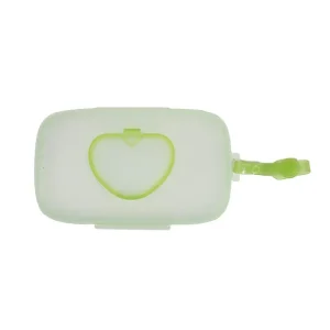 Distributeur de lingettes bébé boîte portable réutilisable conteneur sécuritaire pour voyage et quotidien design moderne en PP cœur vert