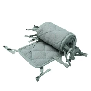 Coussin bébé antiglissade en coton coussin chaise avec sangles protection pour nouveauné couleur verte pâle design moderne minimaliste 60x15cm Coussin bébé antiglissade en coton coussin chaise avec sangles protection pour nouveauné couleur verte pâle design moderne minimaliste 60x15cm