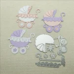 Matrices de découpe en métal pour landau bricolage scrapbooking album cartes de vœux artisanat décoratif accessoire bébé loisirs créatifs style moderne