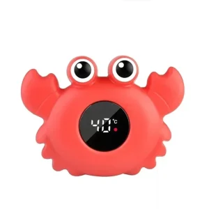 Thermomètre numérique pour bain bébé jouet flottant affichage LED sécurité 036 mois style mignon Crab Red Thermomètre numérique pour bain bébé jouet flottant affichage LED sécurité 036 mois style mignon Crab Red