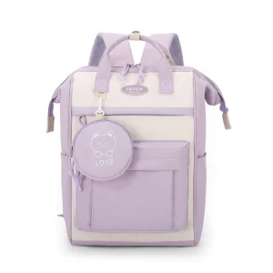 Sac école enfants adolescents style coréen grand volume matelas dos sécurité confortable polyester nylon tendance Love