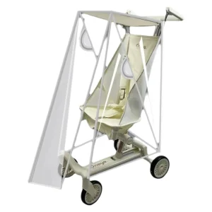 Poussette légère moderne pour bébé design épuré chassis métal tissu respirant paresoleil ajustable style urbain facile à manœuvrer compacte et portable