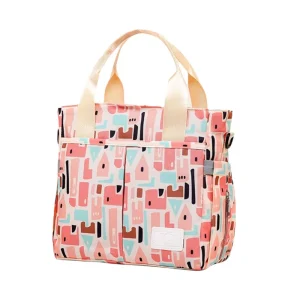 Sac à couches maman style mode sac de rangement imperméable poignées tissu motifs pastel portable durable