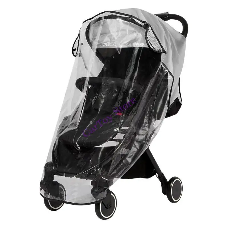 Couvrepoussette transparent抗 vents et pluie portable Protection bébé outdoor Matériaux de qualité Confort bébé Accessoire poussette