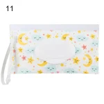 Étui de transport portable pour bébé couvercle rabattable pochette cosmétique boîte à mouchoirs sac de lingettes humides accessoires de poussette style élégant qualité supérieure