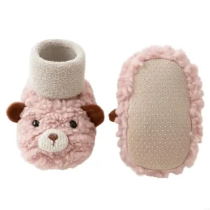 Chaussons bébé confort doux intérieur housse ours peluche sans fermeture Chaussons bébé confort doux intérieur housse ours peluche sans fermeture