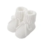 Chaussures tricotées bébé 012 mois chaussons respirants en tricot doux et chaud design moderne col relevé idéal pour maison et cadeau