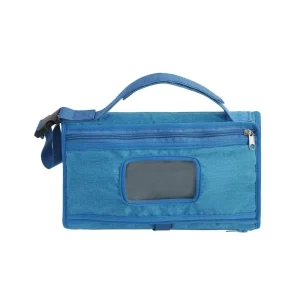 Sac à langer matelas change Voyage Oxford 3 en 1 portable bébé nouveauné multifonction poignée bandoulière bleu