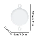 Miroir de poche suspendu pour soins personnels maquillage coiffure usage quotidien portable design moderne blanc finition lisse cadre plastique texture légèrement texturée idéal pour sac à main ou trousse de toilette