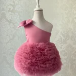 Robe Tutu princesse en coton et dentelle pour bébé fille 15 ans tenue anniversaire et fêtes rose clair