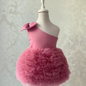 Robe Tutu princesse en coton et dentelle pour bébé fille 15 ans tenue anniversaire et fêtes rose clair