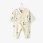 Barboteuse bébé 012 mois 100% coton bio motifs animaux printemps automne unisexe facile à enfiler doux et confortable