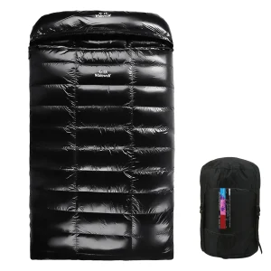 Sac de couchage en duvet d’oie noir camping randonnée hiver adultes portable isolant confortable moderne Whitlewolf Sac de couchage en duvet d’oie noir camping randonnée hiver adultes portable isolant confortable moderne Whitlewolf