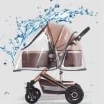 Housse de pluie universelle pour poussette paresoleil transparent et respirant accessoire imperméable pour bébé