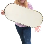 Grand sol en bois 58x30cm pour berceau bébé panier Moïse base ovale en bois brut écologique sécuritaire