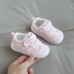 Chaussures de marche confortables et respirantes pour bébé baskets souples coordonnantes printemps 2024  Rose