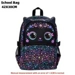 Sac à dos animé pour enfants et adolescents design kawaii motifs de chat polyester poches multiples école et sorties confortable et durable