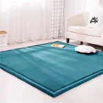 Tapis de jeu bébé en mousse rembourré 3CM tapis rampant salle de jeux crèche style moderne peacock blue