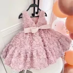 Robe princesse tutu fleurs enfant robe de bal style romantique fêtes anniversaire 37 ans collection 2023