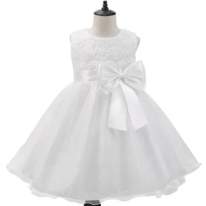 Robe de princesse à fleurs pour fille tenue de fête occasions spéciales coton tulle style romantique robe longue accessoires inclus entretien facile robe élégante pour bébé Robe de princesse à fleurs pour fille tenue de fête occasions spéciales coton tulle style romantique robe longue accessoires inclus entretien facile robe élégante pour bébé