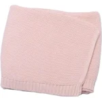 Couverture bébé personnalisée nom enfant couverture tricotée douce respirante rose clair usage pram lit emmaillotage accessoire bébé design simple qualité supérieure