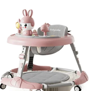 Trotteur bébé pliable sécurisé musique réglable antirenversement 618 mois accessoires inclus