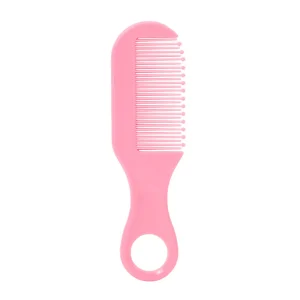 Peigne large dent en plastique pour bébé brosse cheveux doux bébé fille garçon usage quotidien design moderne rose manche ergonomique