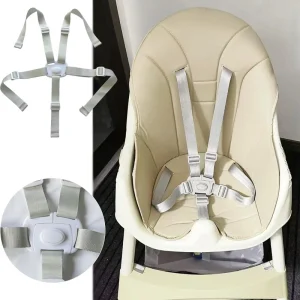 Harnais de sécurité 5 points universel pour siège bébé chaise haute poussette  Sangles ajustables en textile doux confort et sécurité optimisés