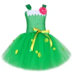 Robe de Barrage de Dinosaure Vert pour Fille, Costume d&rsquo;Halloween Inspiré de Doritory, Jeu d&rsquo;École, Tutus Moelleux avec Ensemble d&rsquo;Ailes – Only Dress
