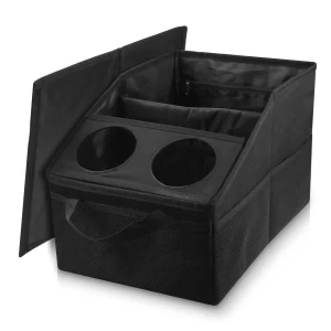 Organisateur coffre voiture rangements bouteilles accessoires voiture compartiments poches pratiques