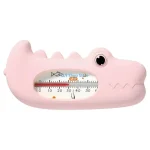 Détecteur de température T8UD crocodile flottant sécurité bébé thermomètre bain pour nouveauné jouet éducatif rose pastel