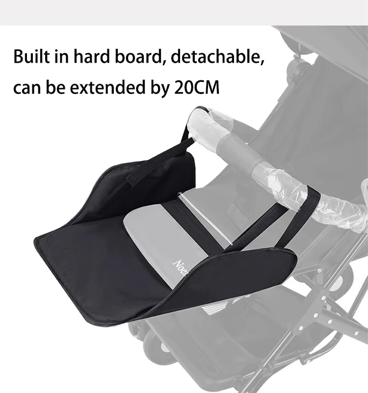 Accessoire poussette plateau enfant extension universelle noir gris logo noe stroller accessory enfant design moderne facile montage