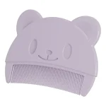 Peigne à cheveux bébé en forme d&rsquo;ours doux pour sensitive skin design apaisant couleur violet idéal pour 06 mois