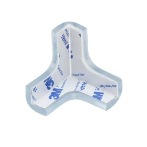 Protection d’angle de sécurité pour bébé couverture anticollision en silicone transparent adhésif double face design T shape 3M Protection d’angle de sécurité pour bébé couverture anticollision en silicone transparent adhésif double face design T shape 3M