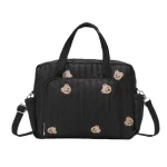 Sac de rangement suspendu universel pour poussette grand volume design ours en peluche pratique et élégant accessoire de voyage bébé