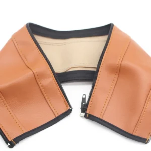 Col en simili cuir moderne zippé accessoire vestimentaire élégant style contemporain qualité supérieure