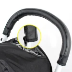 Couverture de poignée de poussette en cuir PU Babyya Mongolia protecteur en cuir pour poignée de poussette bébé accessoire de sécurité universel