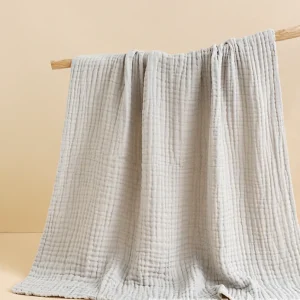 110*110 couverture en mousseline adulte bébé lange d’emmaillotage couvertures coton gaze douce reine roi grande literie couette couverture pour lit été – Grey 110*110 couverture en mousseline adulte bébé lange d’emmaillotage couvertures coton gaze douce reine roi grande literie couette couverture pour lit été – Grey