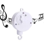 Hochet musical suspendu bébé mobile sonore design moderne jouet éveil bébé 012 mois support de suspension blanc cadeau naissance