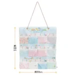 Organisateur mural multifuçons pour enfants rangement jouets livres design coloré motifs animaux tissu doux Dimensions 39×33 cm idéal chambre enfant garde robe décoration intérieure