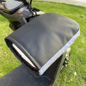 Manchons de guidon moto housse protection mains hiver gants chauffants imperméables couverture poignée style moderne cuir synthétique doux