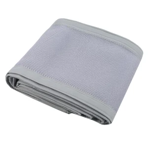 Tapis de yoga pliable maille respirant gris clair facile à transporter pour exercices sportifs fitness pilates ou yoga
