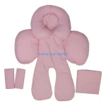 Coussin bébé confortable en coton rose cushion doux pour sieste jeu et voyage design amusant Estone super market