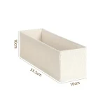 Boîte de rangement en lin écologique pour vêtements bébé.organiseur de tiroirstyle minimalistecouleur beigepratique et durable