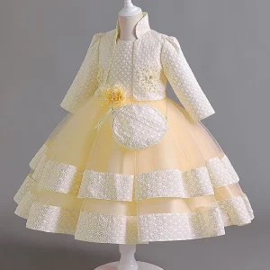 Robe princesse élégante pour fille robe mariage occasion spéciale 410 ans style princesse tissu coton accessoires inclus