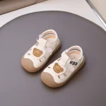 Sandales bébé respirantes antiglisse semelle douce confortables sandales été plage enfants 46 ans ursidés design mignon