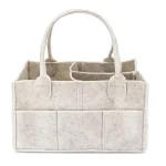 Sac de rangement bébé feutre panier organisation couches vêtements boîte compartiments rangement essentiels bébé gris clair
